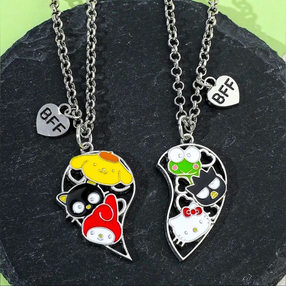 Sanrio Jewelry - Sanrio Hello Kitty & Friends BFF 2 PC Heart Necklace Set